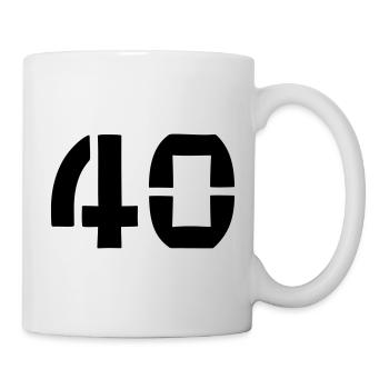 40 - Numéro - Anniversaire - Mug blanc - blanc - Droite