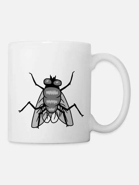 Small House Fly Insect Design - Mug - white