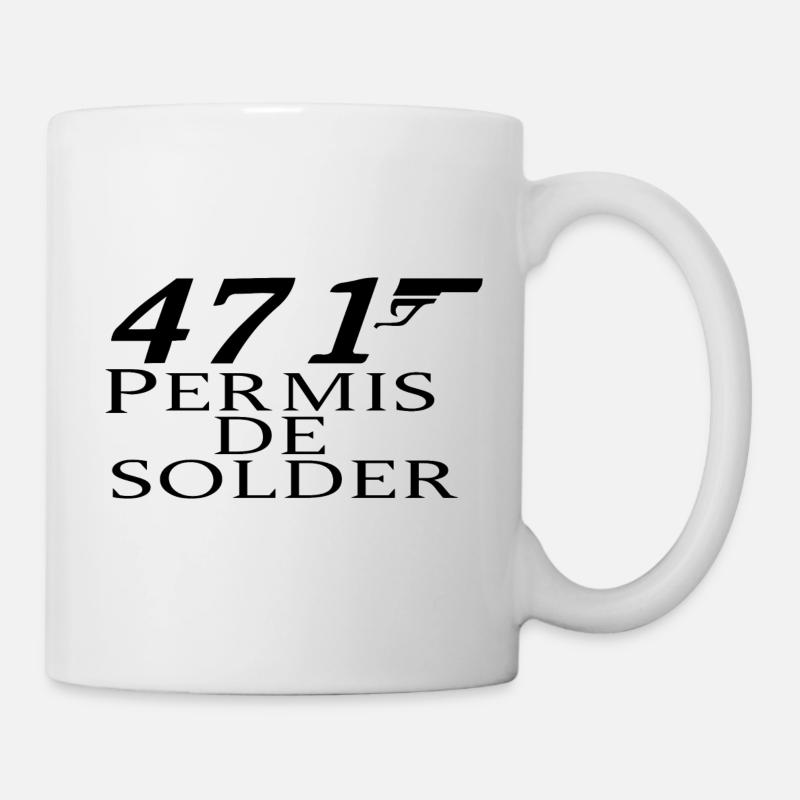 471 permis de solder - Mug blanc - blanc