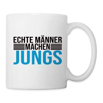 Echte Männer Machen Jungs - Tasse - Weiß - Rechts