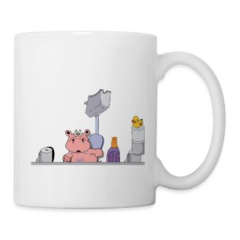 toilet toilet bathroom bathroom children household hippo - Mug - white - Right