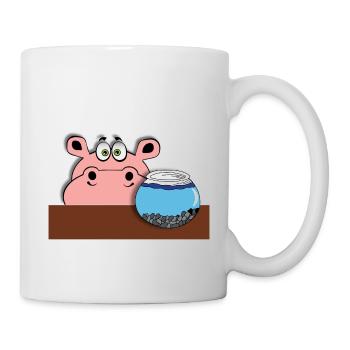 fish hippo hippo baby child gift idea comic - Mug - white - Right