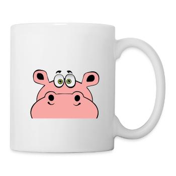 kukuck bonjour ups hippo hippo mignon cadeau - Mug blanc - blanc - Droite