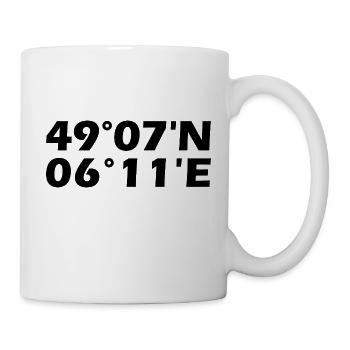 Coordonnées Metz - Mug blanc - blanc - Droite