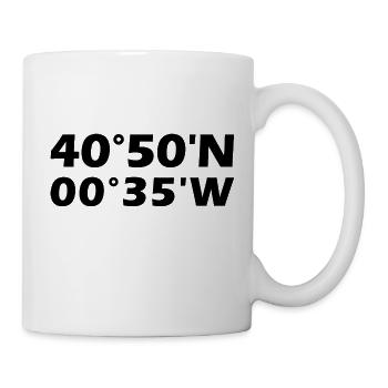 Coordonnées de Bordeaux - Mug blanc - blanc - Droite