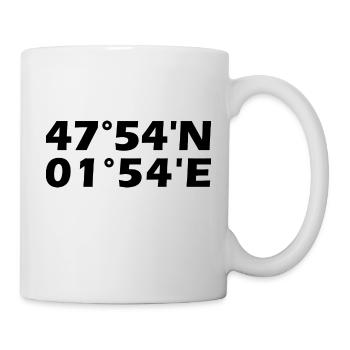 Orléans Koordinaten - Tasse - Weiß - Rechts