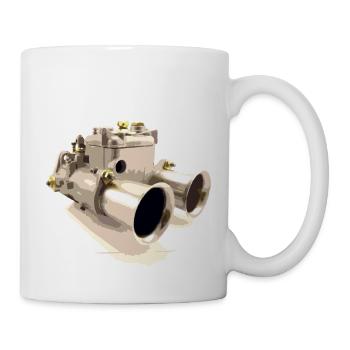 Le carburateur pour voitures classiques est un composant important - Mug blanc - blanc - Droite