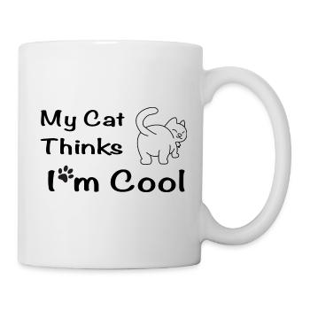My Cat Thinks I'm Cool - Tasse - Weiß - Rechts