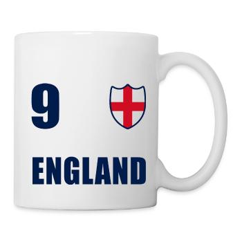 ENGLAND trikot 9 - Tasse - Weiß - Rechts