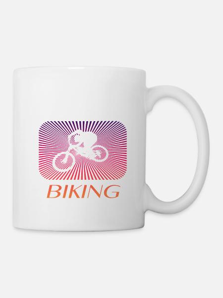 Biking - Tasse - Weiß