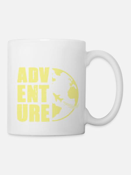 abenteuer reise - Tasse - Weiß