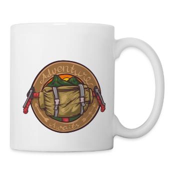 aventure vous attend au bar à vélo et à la montagne - Mug blanc - blanc - Droite
