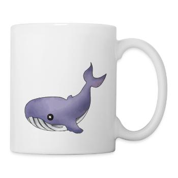 Wal Blauwal Meer Ozean Geschenkidee - Tasse - Weiß - Rechts