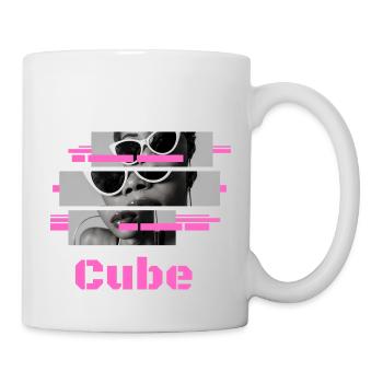 Sonnenbrille "Pink" Cube - Tasse - Weiß - Rechts