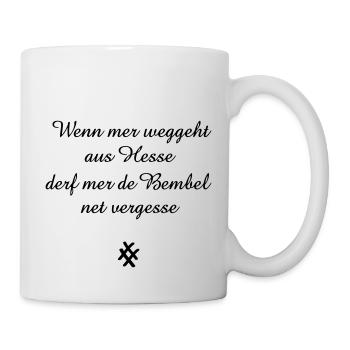 Wenn mer weggeht aus Hessen - Heimweh #Hessen - Tasse - Weiß - Rechts