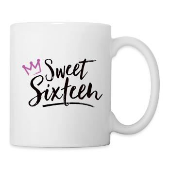 16 Geburtstag Mädchen Sechzehn Sweet Sixteen - Tasse - Weiß - Rechts
