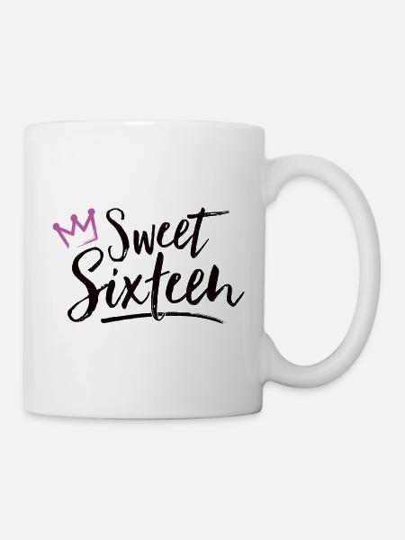 16 Geburtstag Mädchen Sechzehn Sweet Sixteen - Tasse - Weiß