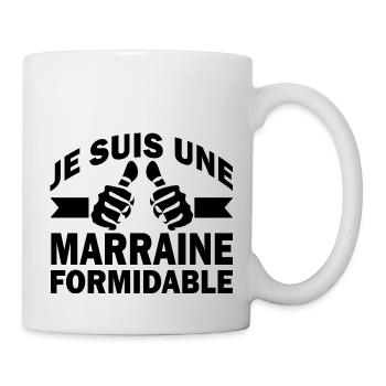 marraine formidable / humour marraine - Mug blanc - blanc - Droite