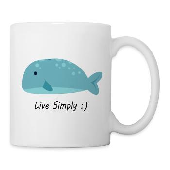 Live Simply - Tasse - Weiß - Rechts