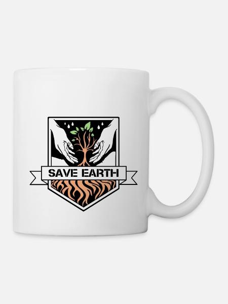 Save earth - Tasse - Weiß