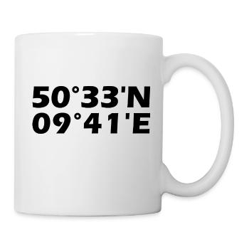 Fulda Koordinaten - Tasse - Weiß - Rechts