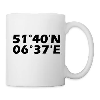 Wesel coordinates - Mug - white - Right