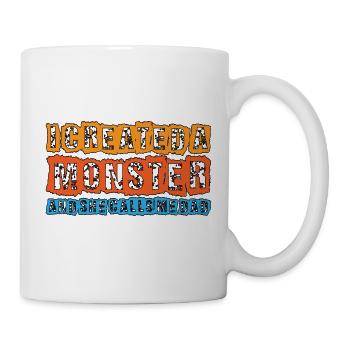 J’ai créé un monstre et elle m’appelle papa 4 - Mug blanc - blanc - Droite