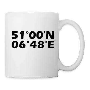 Coordonnées de Pulheim - Mug blanc - blanc - Droite