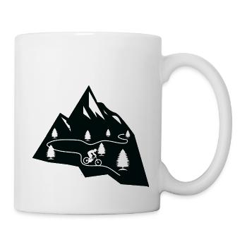 Mountainbiker Radsport - Tasse - Weiß - Rechts