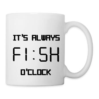 it's always fish o'clock - Mug blanc - blanc - Droite