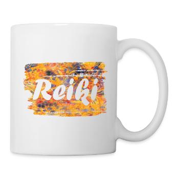 reiki schriftzug e 280 - Tasse - Weiß - Rechts