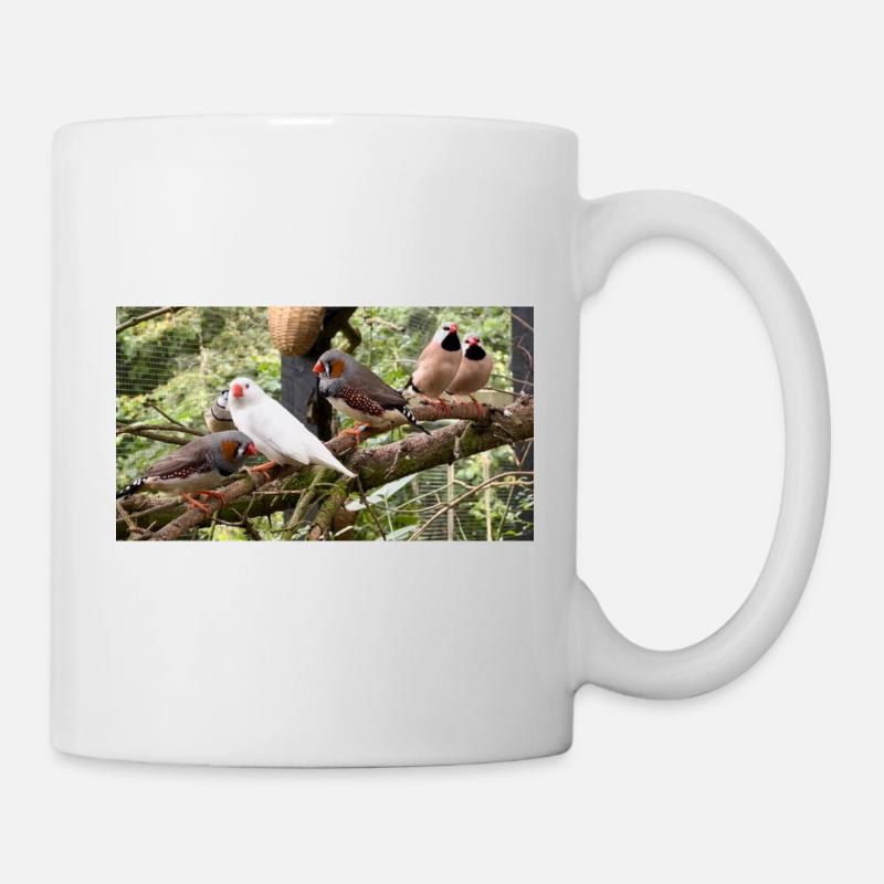 Finkenflock - Zebrafinken - Tasse - Weiß