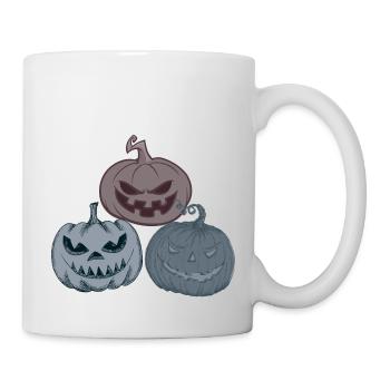 Jack o lantern pumpkin faces for Halloween 2022 - Mug - white - Right
