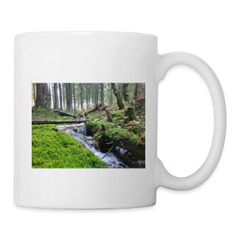 Friedlicher Bach im Wald - Natur Pur! - Tasse - Weiß - Rechts