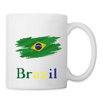 Flag Patriot Gift Home Country Flag Brazil - Mug - white - Right
