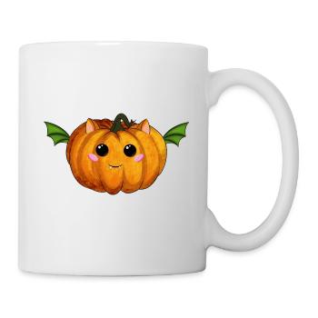 Halloween Kürbis - Tasse - Weiß - Rechts