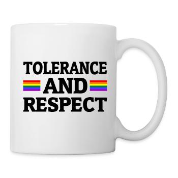 Tolerance And Respect Gay Rights LGBTQ Rainbow - Mug - white - Right