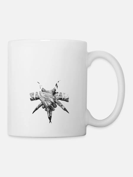 Fallen Angel Fallen Angel Luzifer Hände Logo - Tasse - Weiß