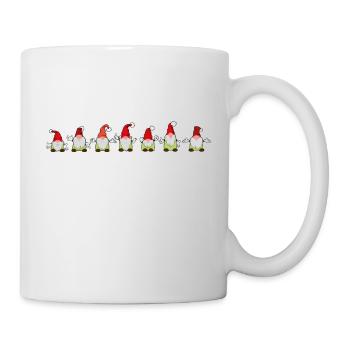 seven Christmas elves - Mug - white - Right