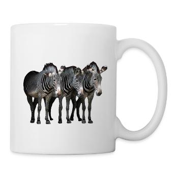 Drei Zebras - Tasse - Weiß - Rechts