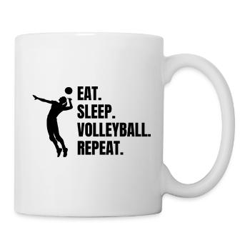 Beachvolleyball Geschenk Volleyball Volleyballer - Tasse - Weiß - Rechts