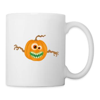 Monstre citrouille d'halloween - Mug blanc - blanc - Droite