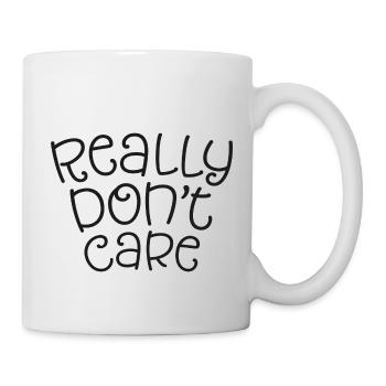 Really don't care - Mug blanc - blanc - Droite