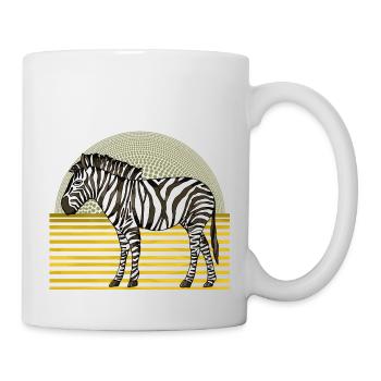 Zebra - Tasse - Weiß - Rechts