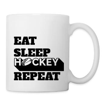 Eishockey Wintersport Geschenk Eishockeyteam - Tasse - Weiß - Rechts