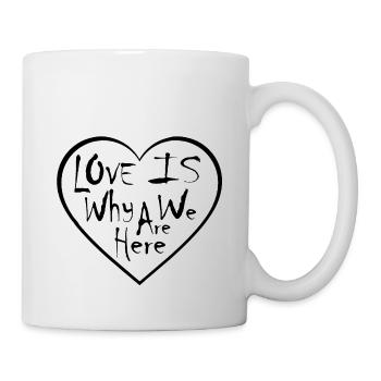 Cœur Love is - Mug blanc - blanc - Droite