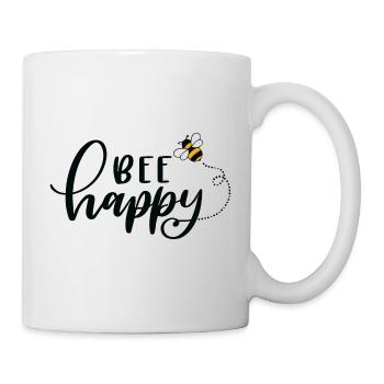 Bee Happy - Drôle d’abeille - Mug blanc - blanc - Droite