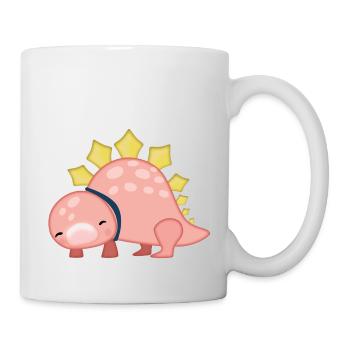 Pink cute dinosaur - Mug - white - Right