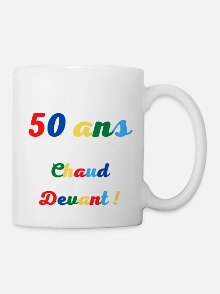 50ans chaud devant - Mug blanc - blanc