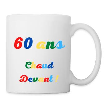 60 ans chaud devant! - Mug blanc - blanc - Droite